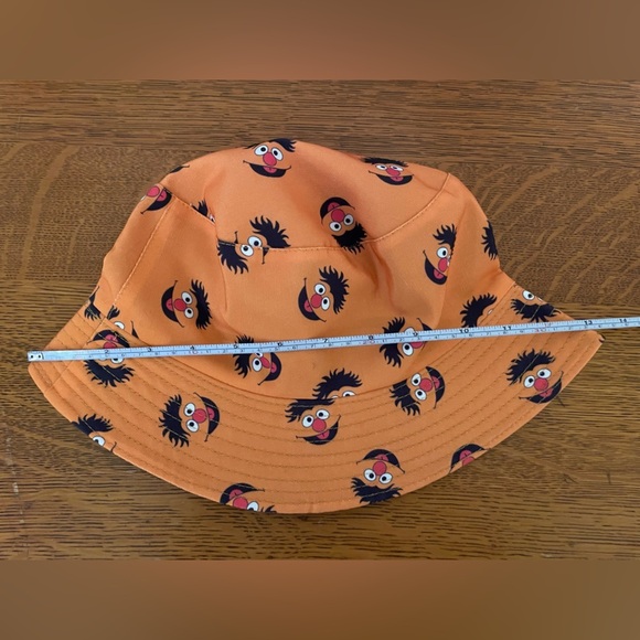 Ernie Bucket Hat Orange Black Reversible Unisex Sesame Street Cartoon Fisherman - Picture 13 of 14